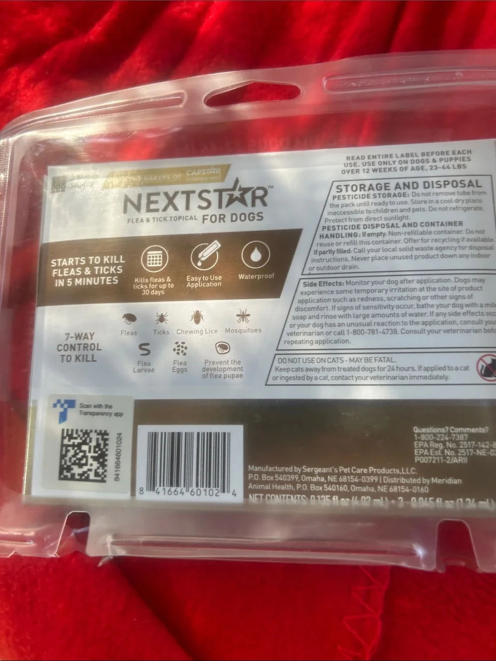 Nextstar Flea & Tick Topical for Dogs - Medium - 23-44 lbs 3 dose
